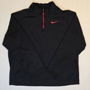 Nike Men's Black Sweater with Red Accents